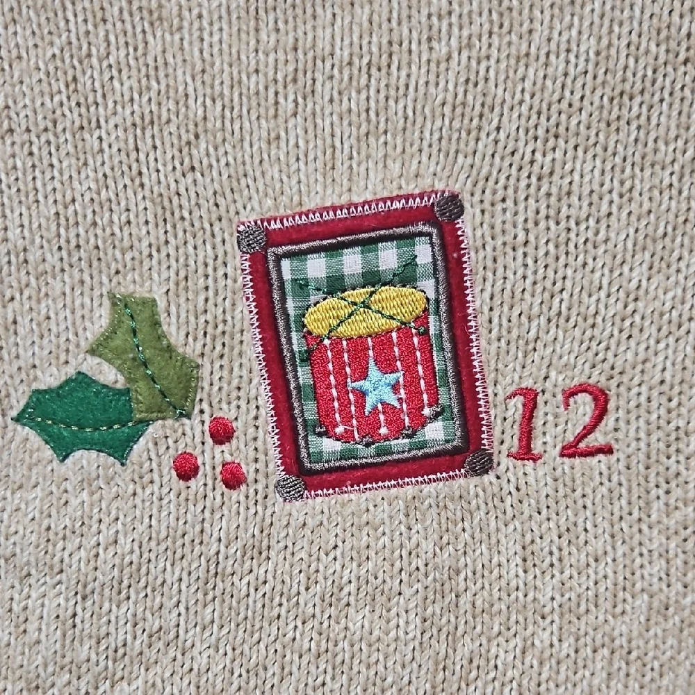 Vintage Christopher & Banks “12 Days of Christmas” Holiday Sweater Large